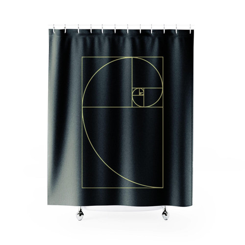 Golden Ratio Fibonacci Spiral Da Vinci Tool Shower Curtain