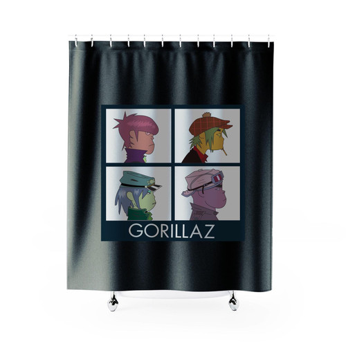 Gorillaz Demon Days Funny Movie Poster Shower Curtain