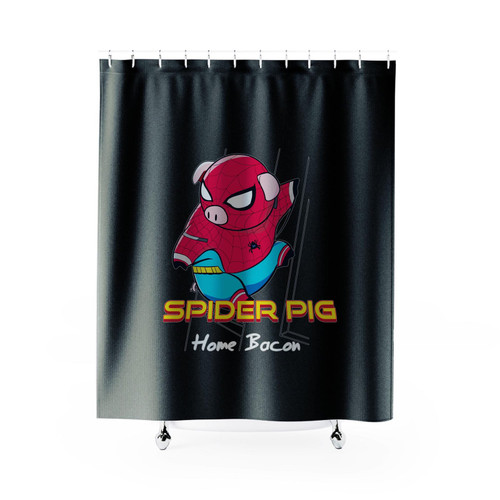 Home Bacon Spider Pig Shower Curtain Home Bacon Spider Pig Shower Curtain