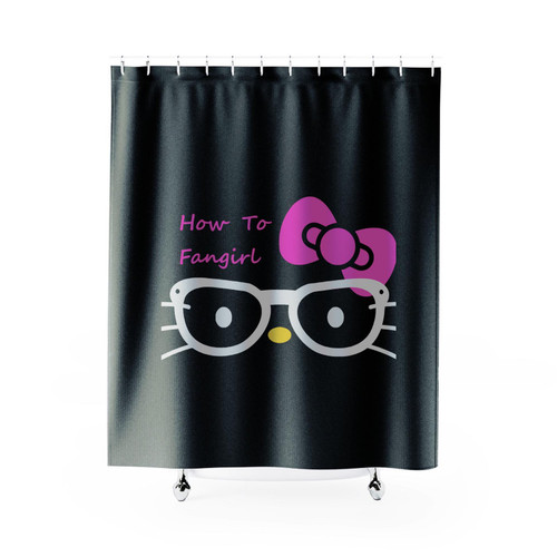 How To Fangirl Kitty Shower Curtain How To Fangirl Kitty Shower Curtain