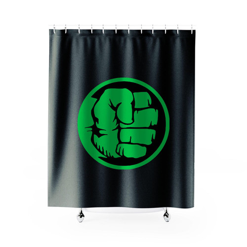 Hulk Hand Superhero Symbol Shower Curtain Hulk Hand Superhero Symbol Shower Curtain