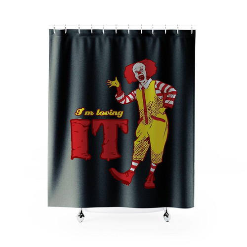 I'm Loving It Scary Clown Funny Shower Curtain