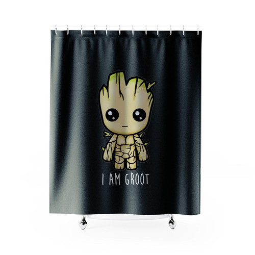 I Am Groot Cute Baby Groot Guardians Of The Galaxy 2 Inspired Shower Curtain