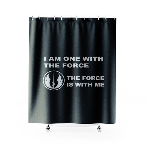 I Am One With The Force The Force Is With Me Star Wars Inspired Jedi Council Shower Curtain