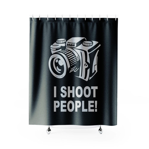 I Shoot People Photographer Camera Shower Curtain