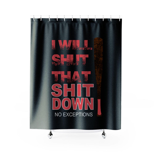I Will Shut That Shit Down Walking Dead Fan Daryl Dixon Twd Shower Curtain