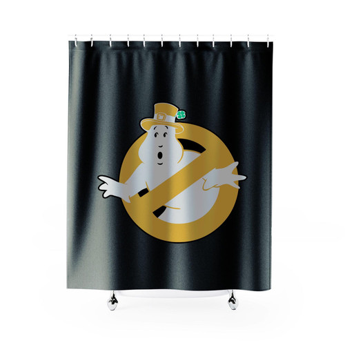 Irish Ghostbusters Leprechaun St Patrick's Day Shower Curtain