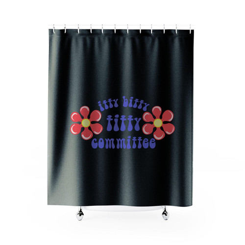Itty Bitty Titty Committee Flower Power Boobs Shower Curtain
