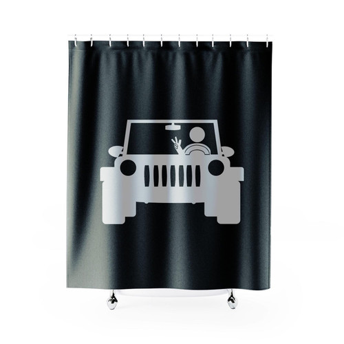 Jeep Wave Fan Shower Curtain