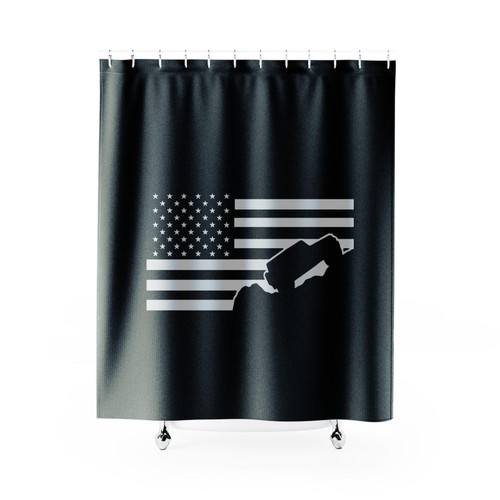 Jeep Wrangler Usa American Flag 1 Shower Curtain