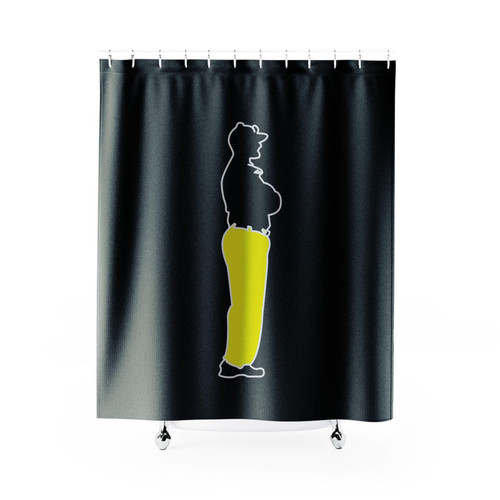 Jim Harbaugh Logo Michigan Wolverines Shower Curtain