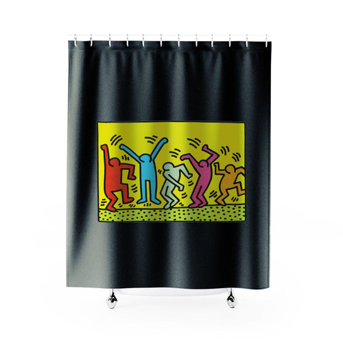 Keith Haring Dancing Shower Curtain