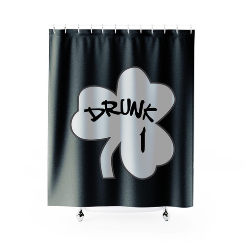 Ladies Drunk St Patricks Day Clover Ladies Party Shower Curtain