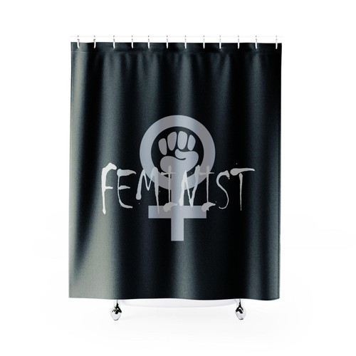 Ladies Feminist Quote Shower Curtain