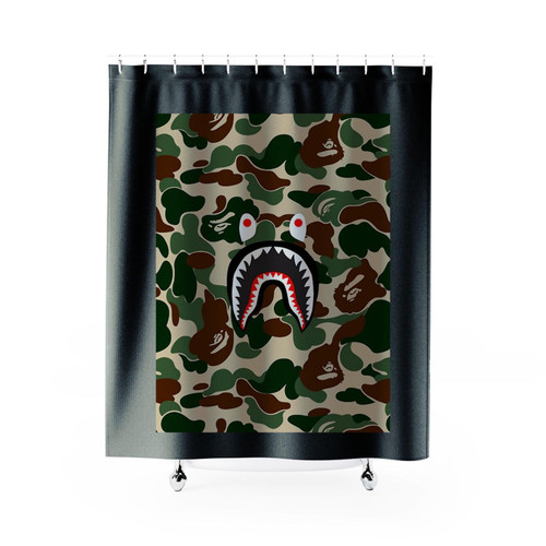 Lil Uzi Camo Shark Shower Curtain