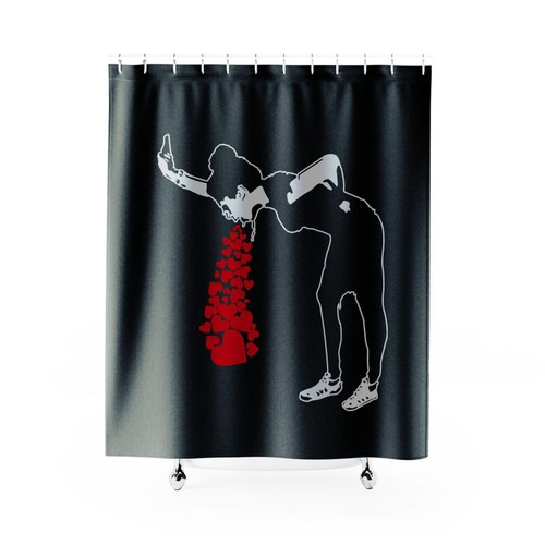 Lovesick Banksy 2 Shower Curtain
