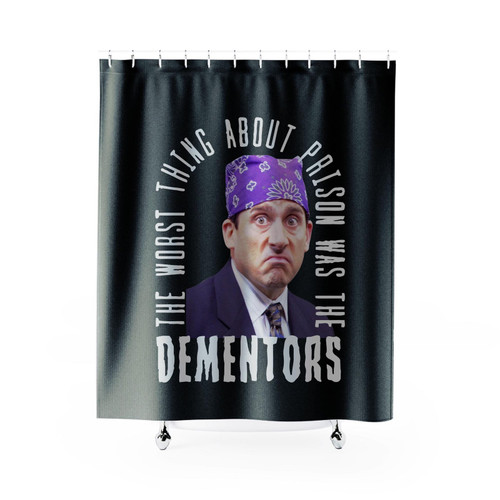 Michael Scott Funny The Office Prison Mike Paper Company Tv Show Shower Curtain