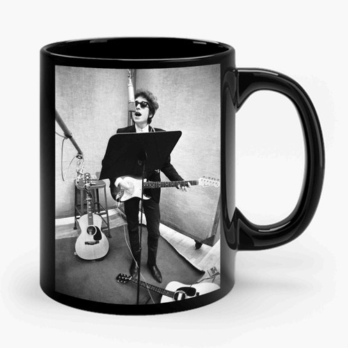 Bob Dylan Recording Ceramic Mug