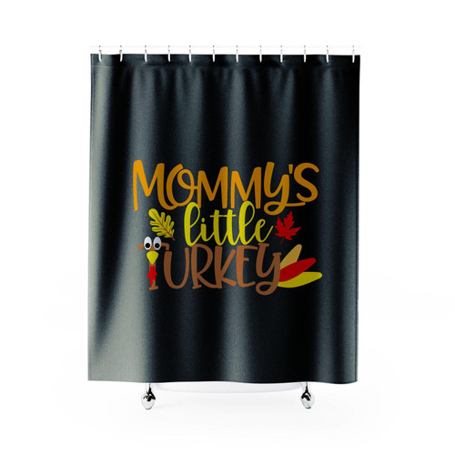 Mommy's Little Turkey Thanksgiving Shower Curtain