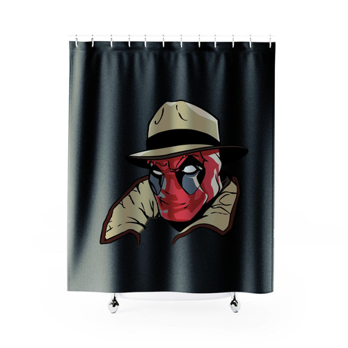Mr Deadpool Face Shower Curtain