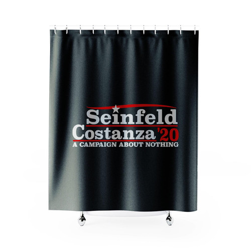 A Campaign About Nothing Seinfeld And Constanza 2020 Shower Curtain