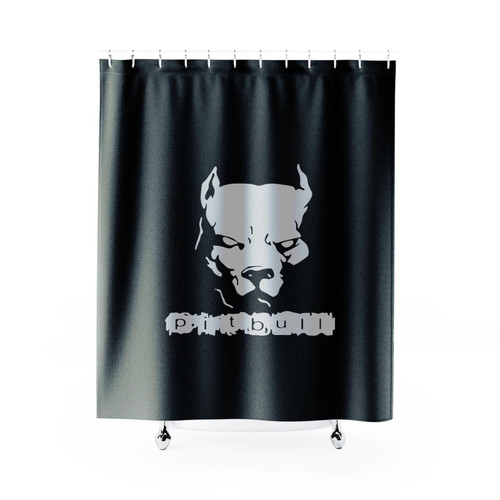 American Pit Bull Spiked Dog Collar Shower Curtain