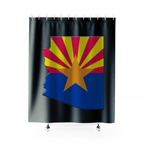 Arizona State Flag Distressed Shower Curtain