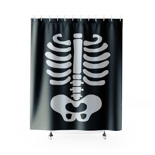 Baby Skeleton Halloween Costume Shower Curtain