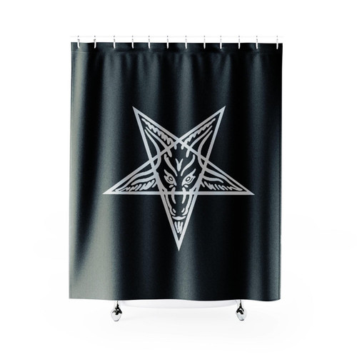 Baphomet Pentagram Satanic Shower Curtain