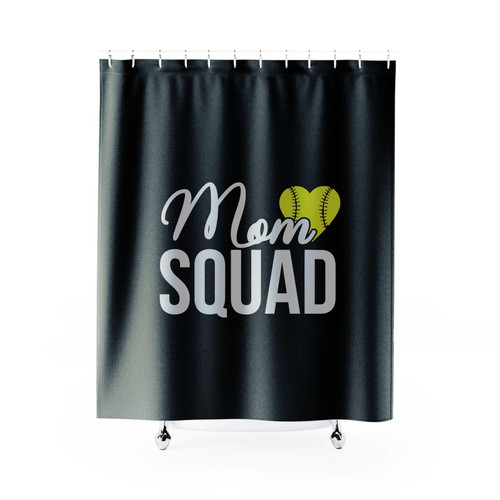 Baseball Mom Mom Squad Shower Curtain