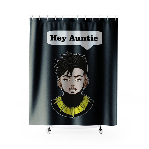 Black Panther Hey Auntie Killmonger Shower Curtain