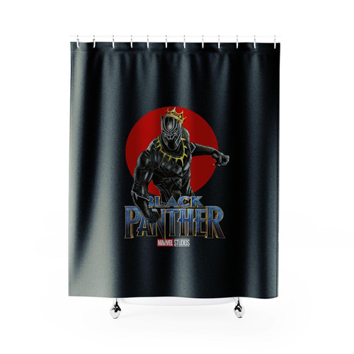 Black Panther King Of Wakanda Marvel Movie Shower Curtain