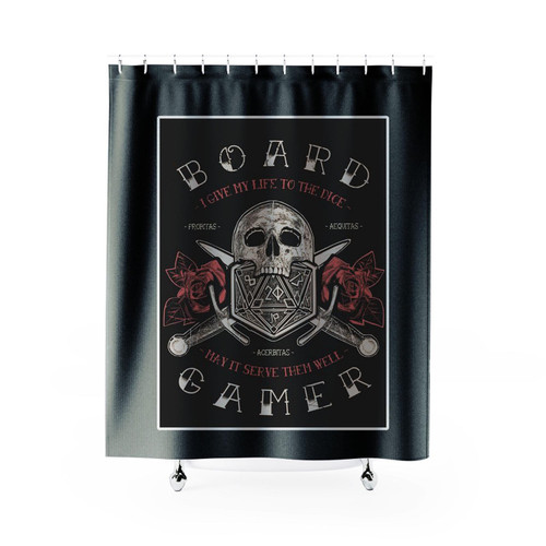 Board Gamer A D20 Dice Tabletop Board Game & Rpg Shower Curtain