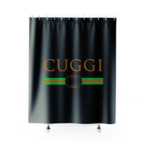 Cuggi Fake Italian Brand Parody Shower Curtain