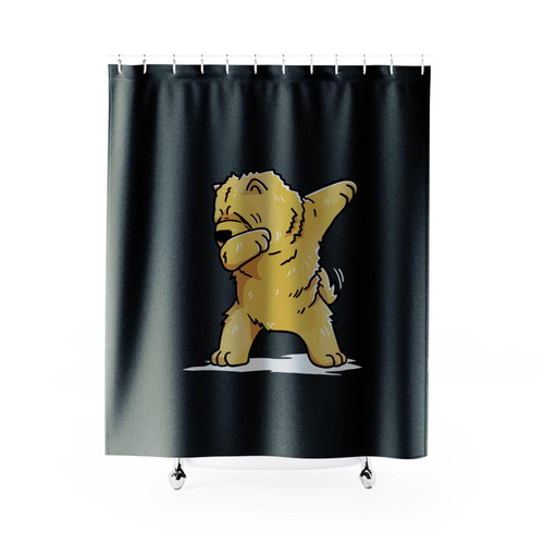 Cute Dabbing Chow Chow Funny Dog Shower Curtain