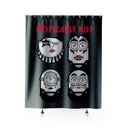 Despicable Me Kiss Funny Minions Shower Curtain