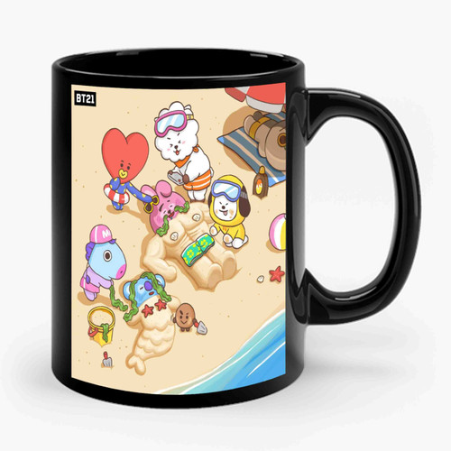 bt21 this is how we roll on the beach Ceramic Mug bt21 this is how we roll on the beach Ceramic Mug