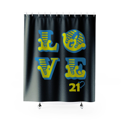 Down Syndrome Awareness 21 Love Shower Curtain