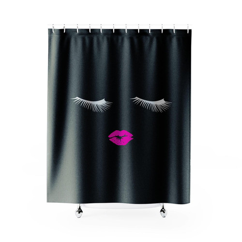 Eyelashes And Lips Shower Curtain