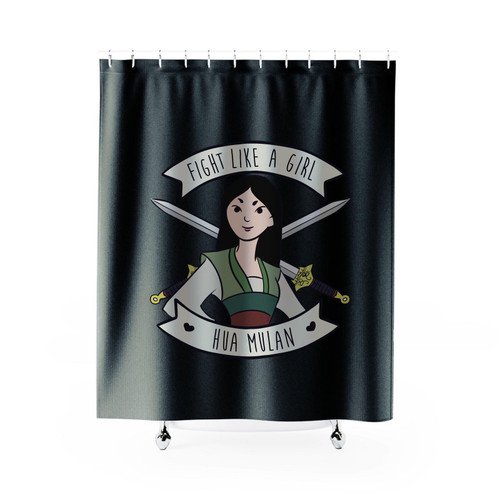 Fight Like A Girl Mulan Shower Curtain