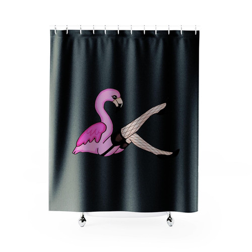 Flamingo Pinup Funny Shower Curtain