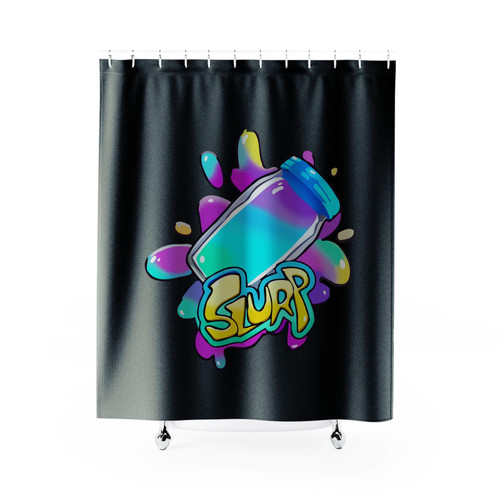 Fortnite Slurp Juice Funny Gamer Meme Shower Curtain