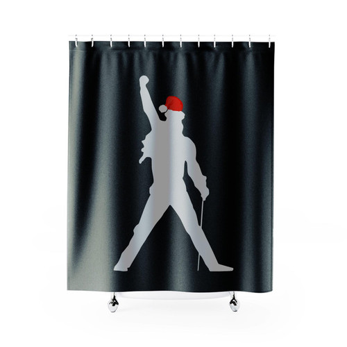 Freddie Santa Rock And Roll Band Shower Curtain