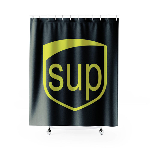 Funny Sup What'sup Ups Shower Curtain