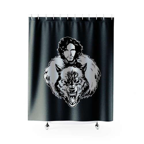 Game Of Thrones Jon Snow Wolf Shower Curtain