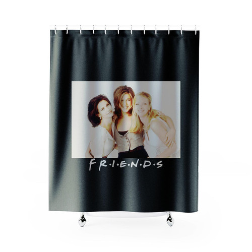 Girls From Friends Tv Show Monica Rachel And Phoebe Shower Curtain