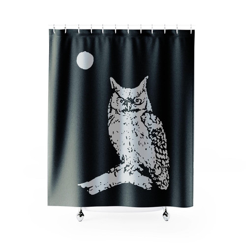 Great Horned Owl Shower Curtain