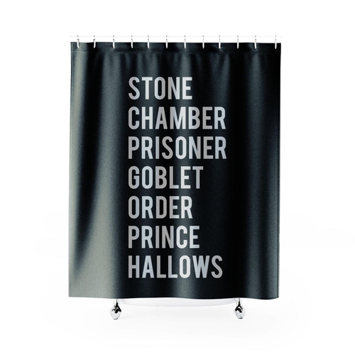 Harry Potter List Of Books Shower Curtain
