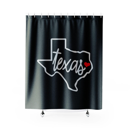 Heart Texas State Shower Curtain
