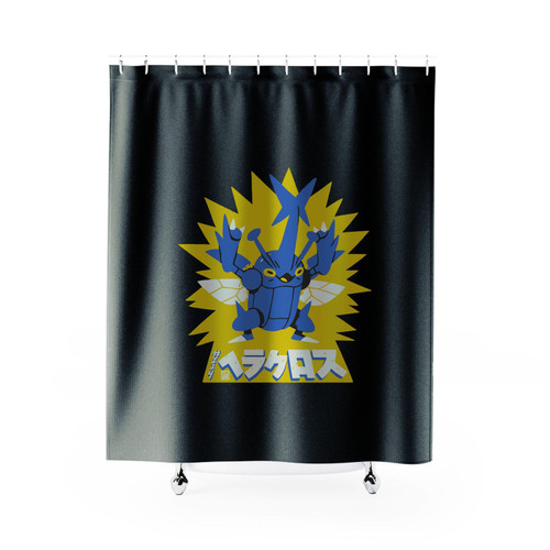 Heracross Pokemon Battle Beetle Heracross Pokemon Shower Curtain